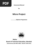 Micro Project Assessment Manual