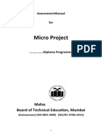 Micro Project Assessment Manual