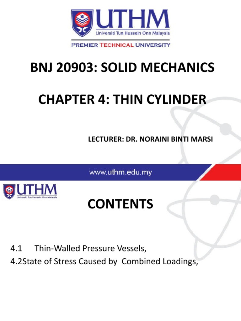 Thin Cylinder Stress Analysis | PDF | Stress (Mechanics) | Mechanics