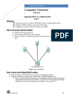 Computer Networks: Lab No.8 Lab Title: Configuring DHCP On A Multi-Function Device Objective