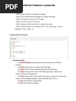 Hypertext Markup Langauge