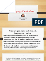 Principles of Language Curriculum Design