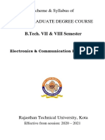 Scheme & Syllabus of Undergraduate Degree Course: B.Tech. VII & VIII Semester