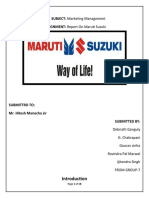 SUBJECT: Marketing Management ASSIGNMENT: Report On Maruti Suzuki