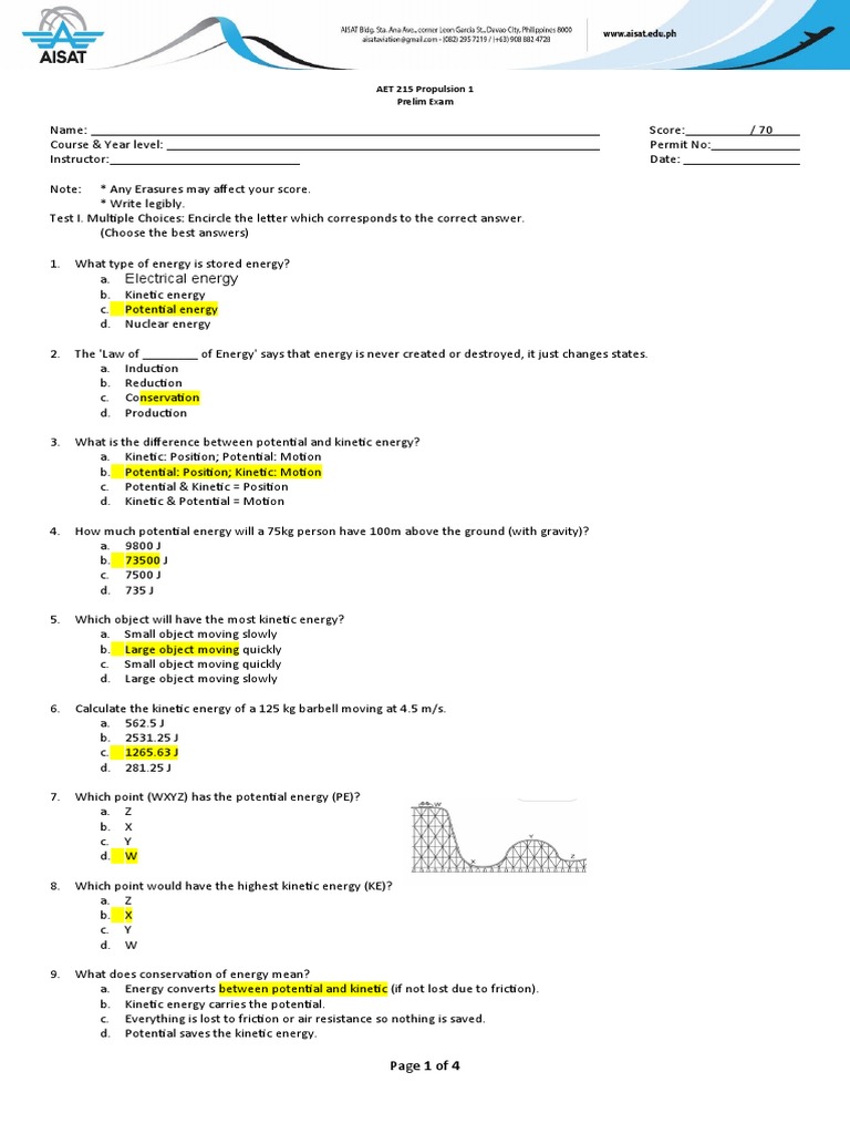 1-TQ PRELIM PROPULSION I v.2 | PDF | Acceleration | Force