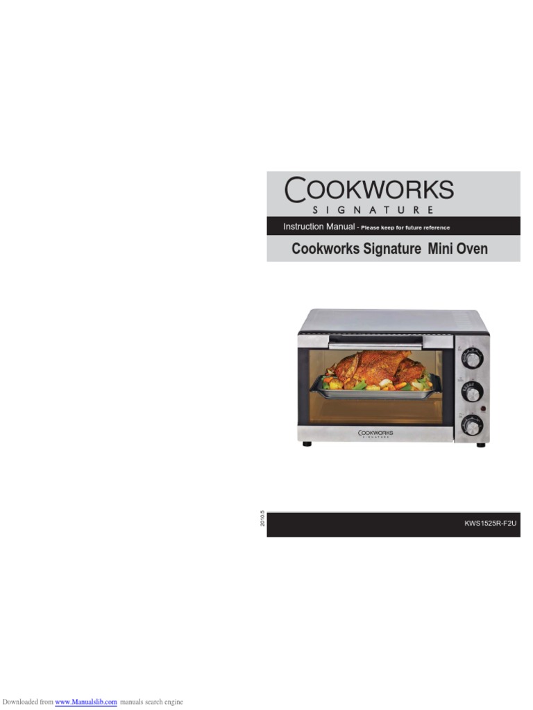 Cookworks Signature Mini Oven Instruction Manual Download Free PDF
