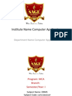 Department Name Computer Application