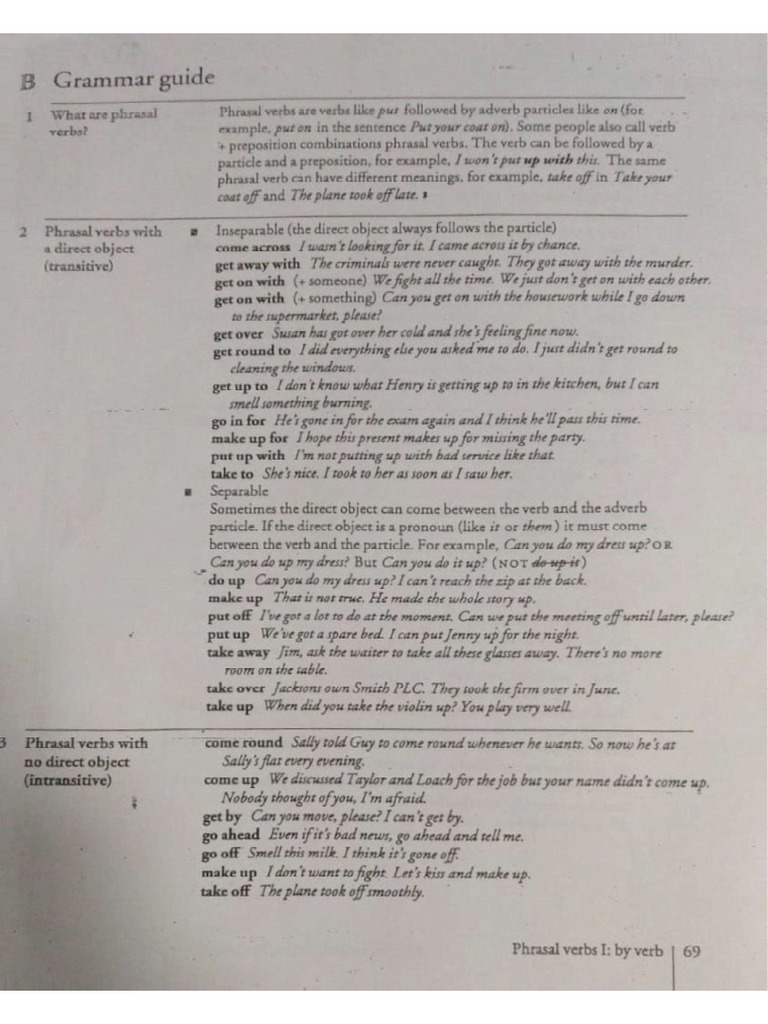 Understanding Phrasal Verbs in English | PDF | Verb | Object (Grammar)
