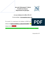 Avis Aux Étudiants - SMA3 TP - Électromagnétisme