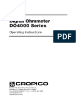 Digital Ohmmeter DO4000 Series: Operating Instructions