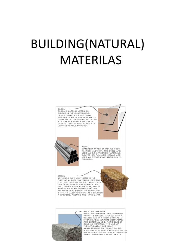 Building with Natural Materials | PDF