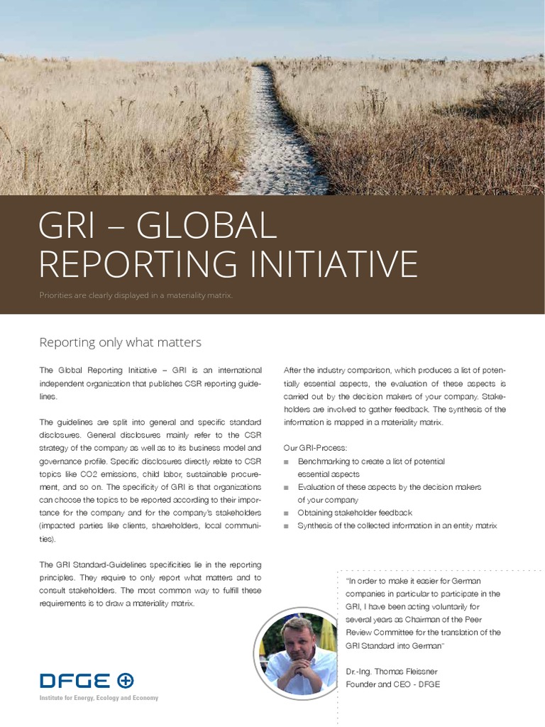 Gri - Global Reporting Initiative: Reporting Only What Matters | PDF ...