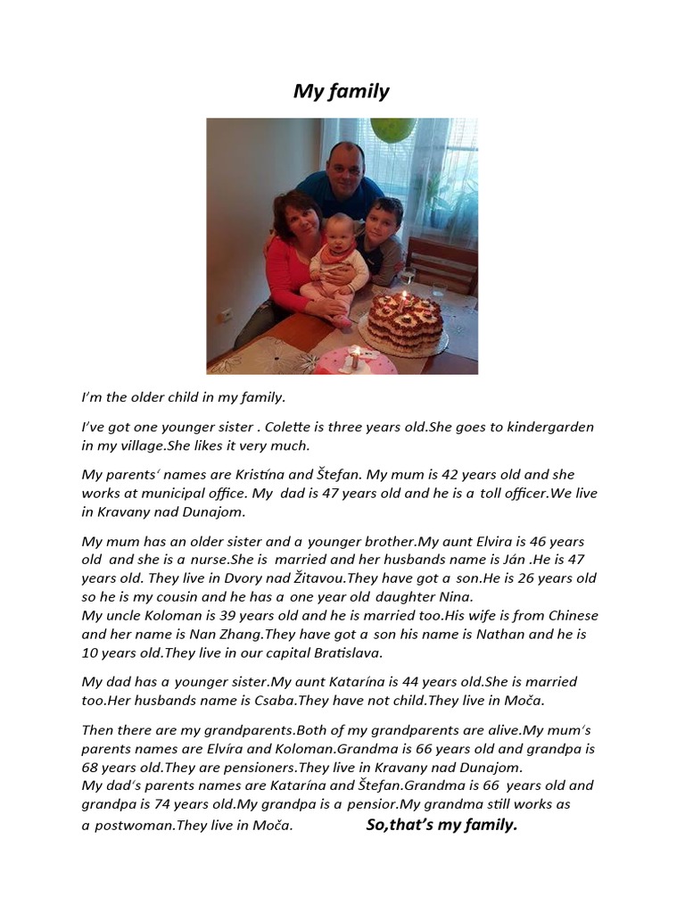 My Family Overview and Background | PDF