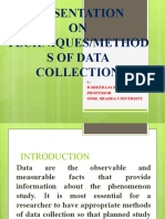 Techniques of Data Collection