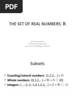 The Set of Real Numbers