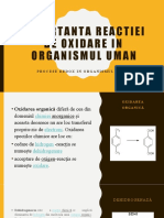 Importanta Reactiei de Oxidare in Organismul Uman