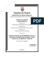 CONSTRUCCIÓN DEL INTERCAMBIADOR VIAL EN LA CARRETERA PANAMERICANA (HOWARD), TRAMO PUENTE DE LAS AMÉRICAS - ARRAIJÁN - PLIEGO COMPLEMENTARIO