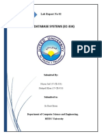 Lab Report No 02 - Introduction to Relational Model and Table Creation in MS Access