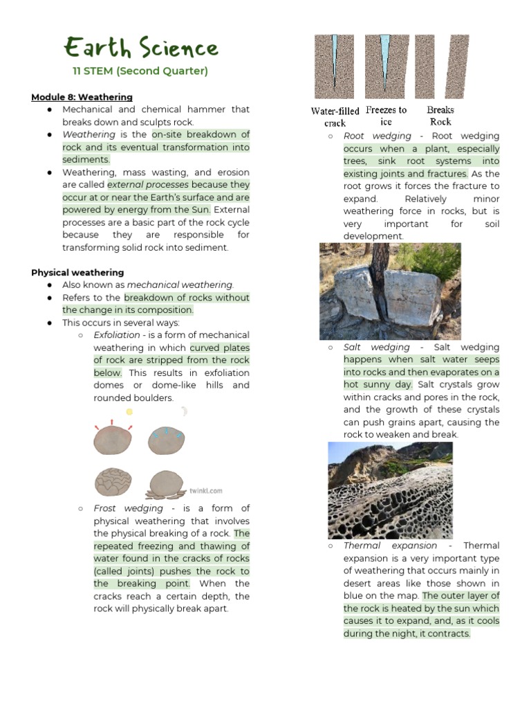 Earth Science (Second Quarter) | Download Free PDF | Weathering | Magma