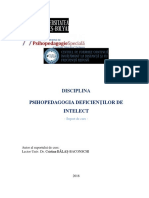 Suport de Curs Psihopedagogia Deficienților de Intelect PDF
