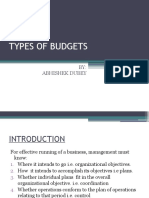 Types of Budgets: BY: Abhishek Dubey