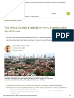 Ten urban planning principles for humanitarians