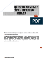 Techniques to Develop in Critical Reading Skills (2)