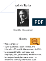 Fredrick Taylor Scientific Management
