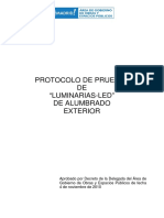 Protocolo de Pruebas de Luminarias-Led - MADRID
