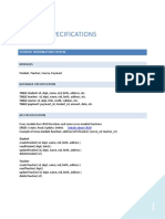 Example Specifications: Student Information System