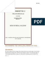 To Determine The Swelling Index of Coa Finall