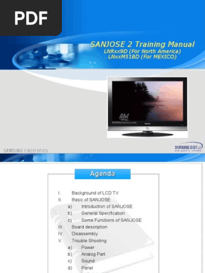 Samsung Ln R408d Lnrxx9d Lnxxm51bd Lnr269d Lnr329d Lnr409d Lnr469d Ln32m51bd Ln40m51bd Ln46m51bd Lcd Tv Training Manual Media Formats Display Technology