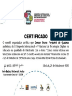 Certificado Palestra UFMA 2020