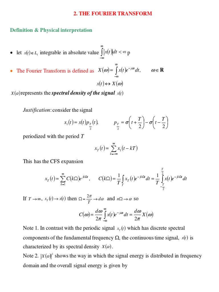 !!en3 The Fourier Transform v02 | PDF | Spectral Density | Fourier ...