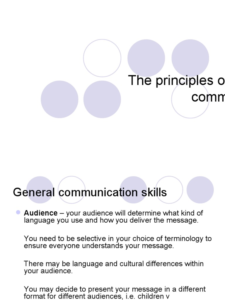 The Principles of Effective Communication | PDF | Body Language