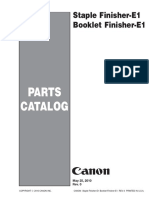 Parts Catalog: Staple Finisher-E1 Booklet Finisher-E1