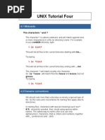 UNIX Tutorial Four: 4.1 Wildcards