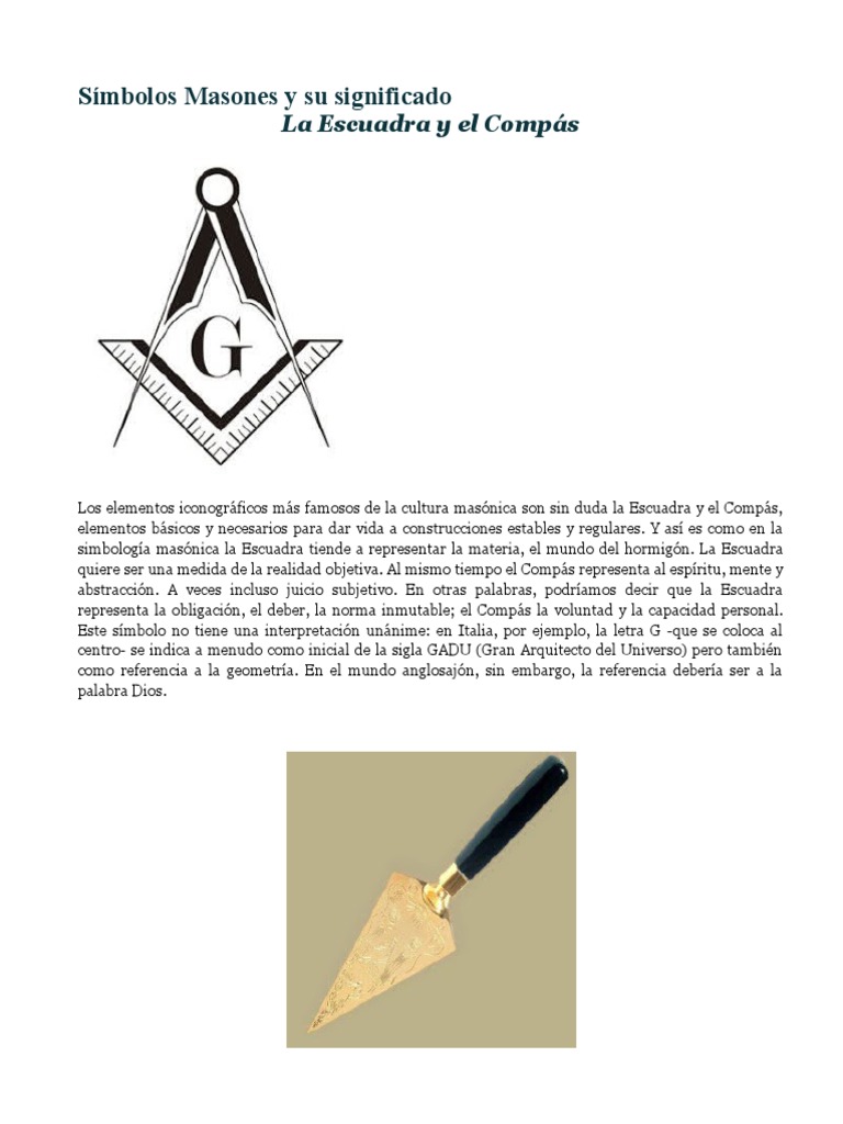 Símbolos Masones y Su Significado | Descargar gratis PDF | Masonería ...