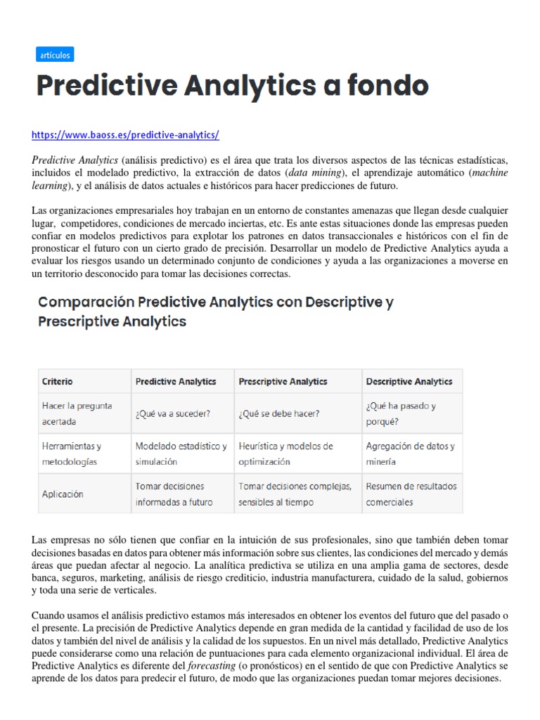 Analítica Predictiva en Seguros | PDF | Big Data | Informática