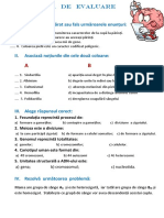 Fisa - Evaluare Clasa A 8a PDF