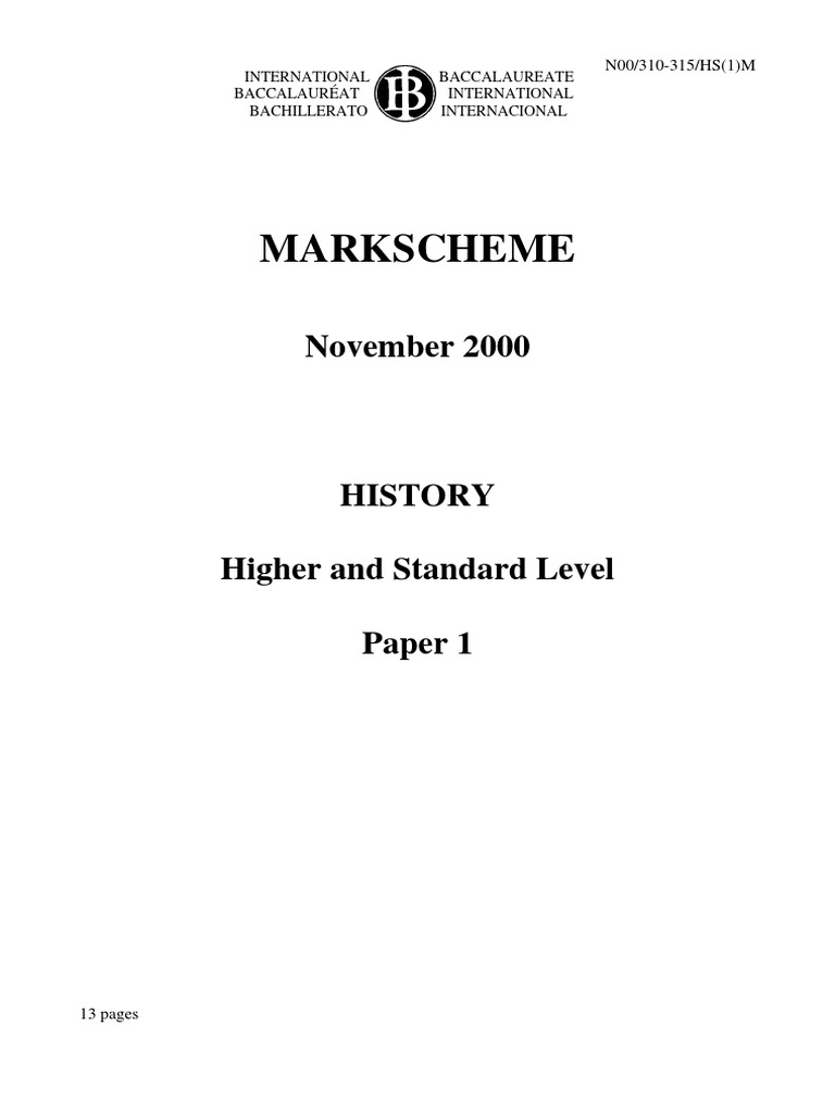 IB History Paper 1 Markscheme Analysis | PDF | Joseph Stalin | Nikita ...