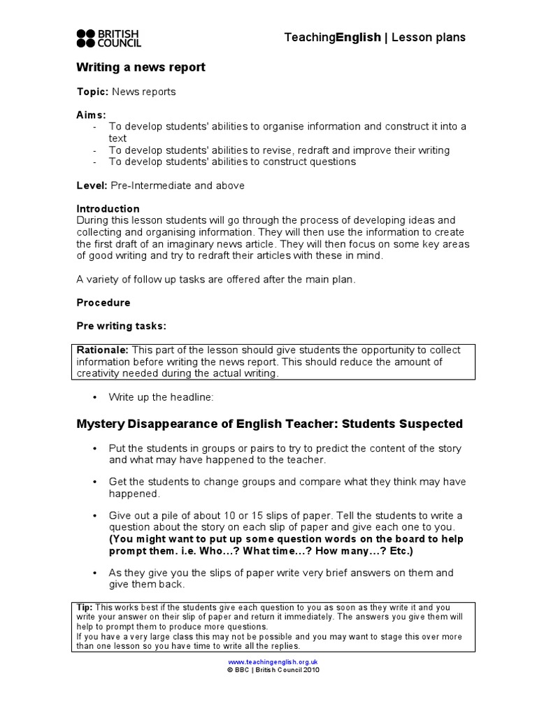 writing-a-news-report-lesson-plan-pdf-lesson-plan-verb