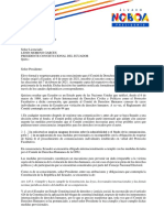 Carta A Presidente Lenin Moreno Enero 2021