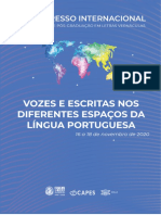 1o Congresso Internacional do PPGLEV - Vozes e Escritas nos Diferentes Espaços da Língua Portuguesa