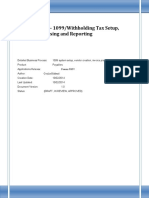 Oracle Fusion - 1099/withholding Tax Setup, Invoice Processing and Reporting