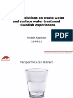 Flexible Solutions On Waste Water and Surface Water Treatment - Swedish Experiences