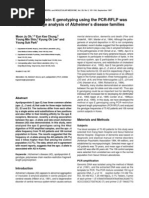Download The apolipoprotein E genotyping using the PCR-RFLP by cientificanica SN49041332 doc pdf