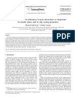 An investigation on utilization of poly-electrolytes as dispersant