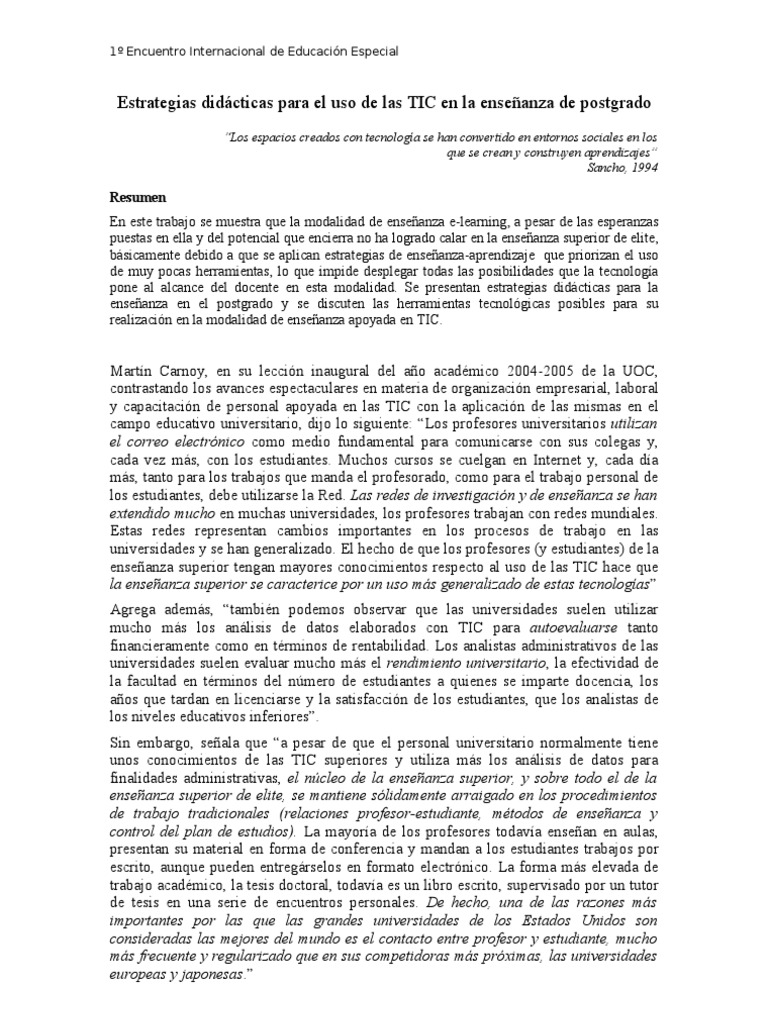 Estrategias TIC | PDF | Maestros | Tecnología de información y ...