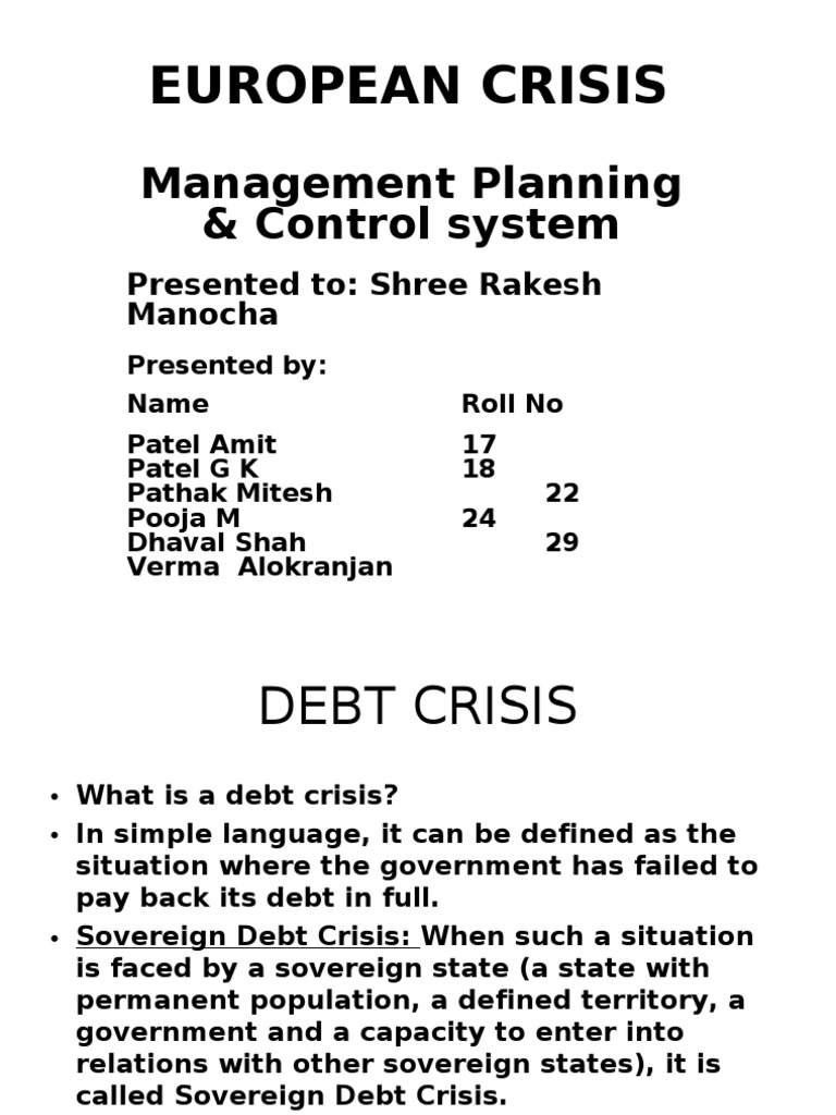 European Debt Crisis Overview | PDF | European Debt Crisis | Euro